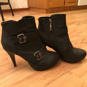 G by Guess Black Platform Booties